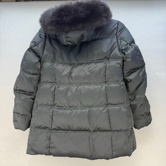 Coach Winter Coat Women's Black S 90% Down Fur Lined Hood Quiet Luxury EUC - Picture 2 of 11